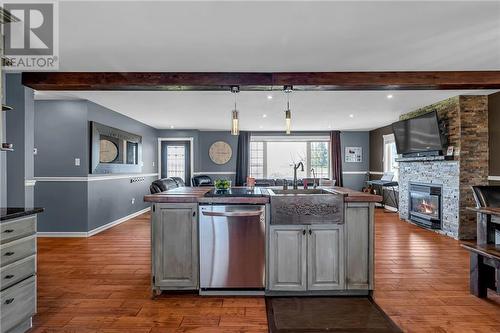 16538 Myers Road, Lunenburg, ON - Indoor With Fireplace