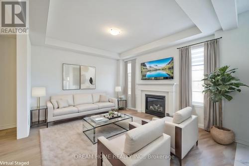 1575 Scarlett Trail, Pickering, ON - Indoor Photo Showing Living Room With Fireplace