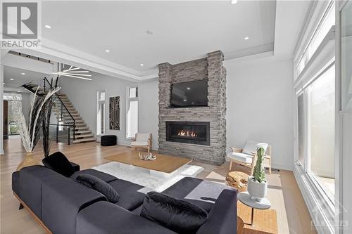 26 Witherspoon Crescent, Ottawa, ON - Indoor Photo Showing Living Room With Fireplace