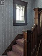 stairs- stained glass window - 