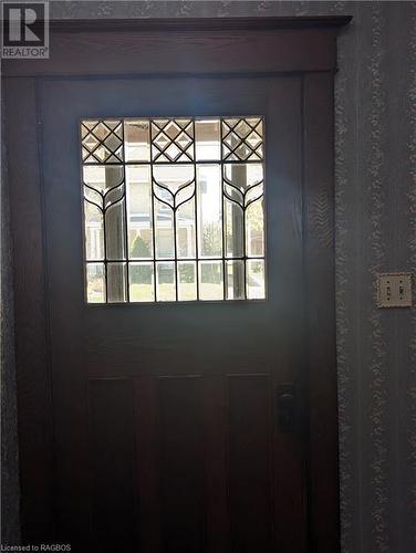 stained glass door - 820 Yonge St S, Walkerton, ON - Indoor Photo Showing Other Room