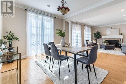 26 Prennan Avenue, Toronto, ON - Indoor Photo Showing Dining Room With Fireplace