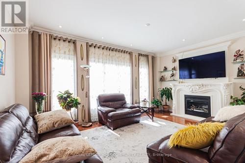 28 Ferretti St, Vaughan, ON - Indoor Photo Showing Living Room With Fireplace