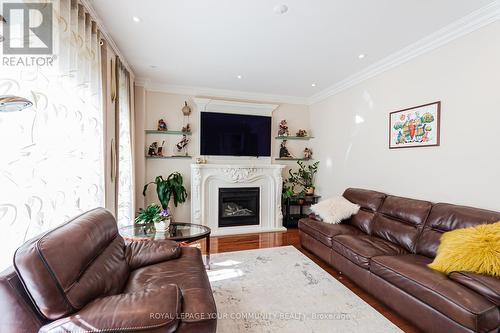 28 Ferretti St, Vaughan, ON - Indoor Photo Showing Living Room With Fireplace