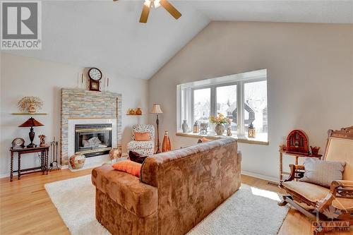 1515 Delia Crescent, Ottawa, ON - Indoor Photo Showing Living Room With Fireplace