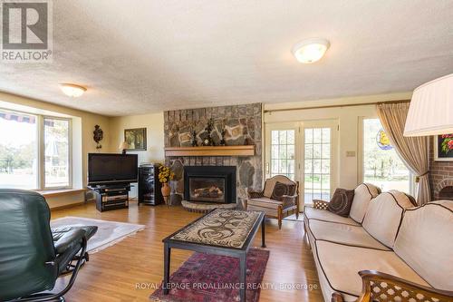 1249 Glen Miller Road, Quinte West, ON - Indoor Photo Showing Living Room With Fireplace