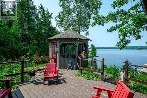 1 Sunset Shore Road, Marmora And Lake, ON - Outdoor With Body Of Water With Deck Patio Veranda With Backyard