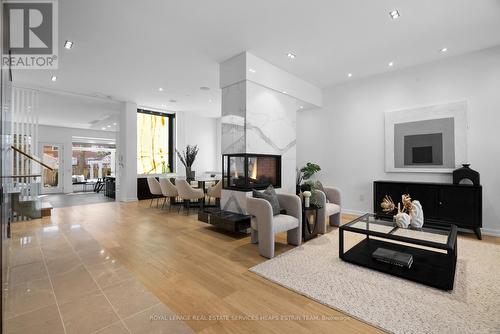 101 Rykert Crescent, Toronto, ON - Indoor Photo Showing Living Room With Fireplace
