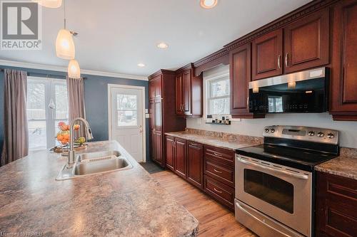 4 Johnston Drive, South River, ON - Indoor Photo Showing Kitchen With Double Sink