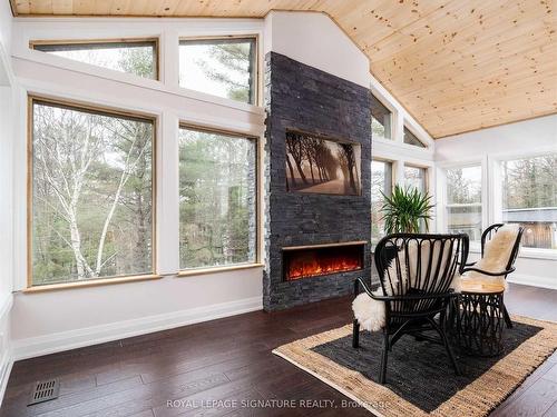 613 Long Lake Rd, Perry, ON - Indoor With Fireplace