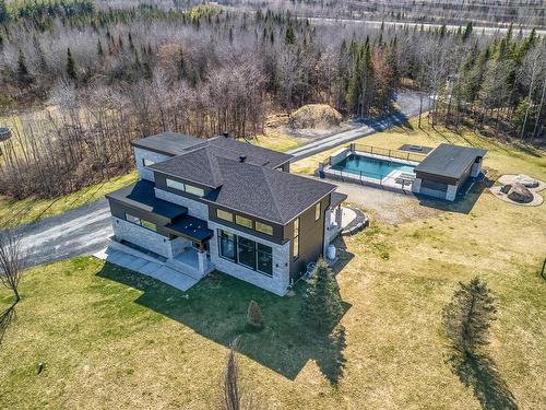 Aerial photo - 31 Rue Honoré-Robidoux, Sherbrooke (Brompton/Rock Forest/Saint-Élie/Deauville), QC - Outdoor With In Ground Pool With View