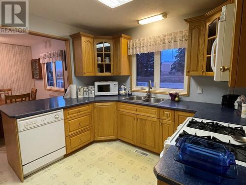 1000 121 Avenue, Dawson Creek, BC - Indoor Photo Showing Kitchen With Double Sink