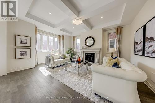 21 Planet Street, Richmond Hill, ON - Indoor Photo Showing Living Room With Fireplace