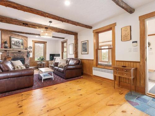 Salon - 101 Ch. Soles, Lac-Brome, QC - Indoor Photo Showing Living Room With Fireplace