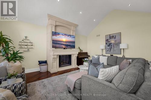 905 Riverstone Court, Kitchener, ON - Indoor Photo Showing Living Room With Fireplace