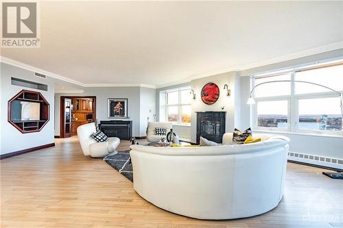 131 Wurtemburg Street Unit#Ph1, Ottawa, ON - Indoor Photo Showing Living Room With Fireplace