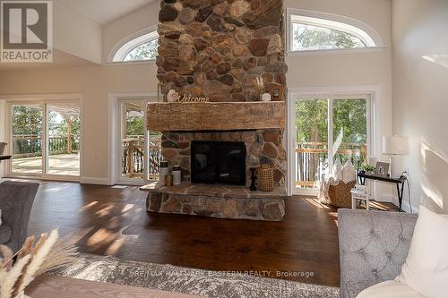 308 Indian Point Road, Kawartha Lakes, ON - Indoor Photo Showing Living Room With Fireplace