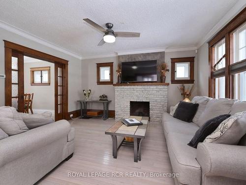 256 Broadway Ave, Orangeville, ON - Indoor Photo Showing Living Room With Fireplace