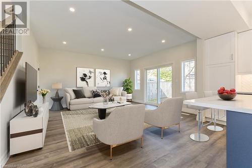 Virtually Staged - 297 Hill Street E, Fergus, ON - Indoor Photo Showing Living Room