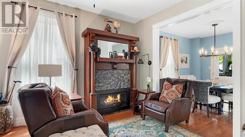 759 Chilver Road, Windsor, ON - Indoor Photo Showing Living Room With Fireplace