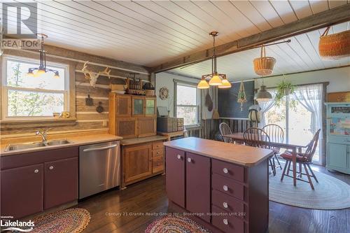 1429 Tamarack Lake Road, Highlands East, ON - Indoor Photo Showing Kitchen With Double Sink