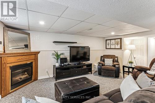 15 Avonmore Street, Brampton, ON - Indoor Photo Showing Living Room With Fireplace