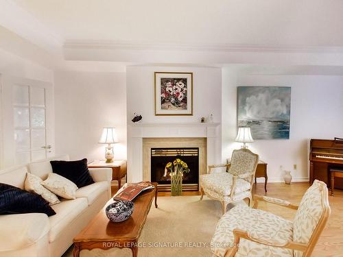 406-2662 Bloor St W, Toronto, ON - Indoor Photo Showing Living Room With Fireplace