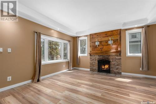 1150 Henleaze Avenue, Moose Jaw, SK - Indoor Photo Showing Other Room With Fireplace