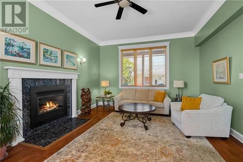 1317 Stormont Drive, Cornwall, ON - Indoor Photo Showing Living Room With Fireplace