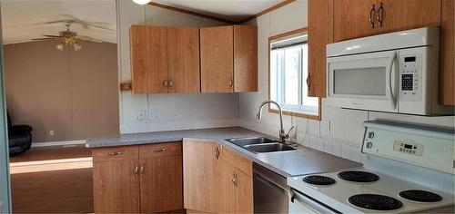 20 South Railway Avenue, Minto, MB - Indoor Photo Showing Kitchen With Double Sink