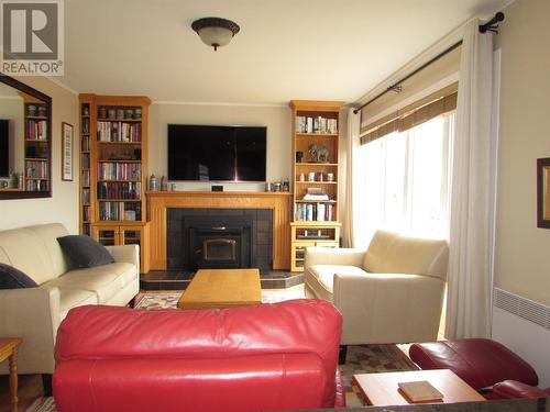 53 Macpherson Avenue, Corner Brook, NL - Indoor Photo Showing Living Room With Fireplace