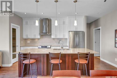 3918 Sandhill Crescent, Regina, SK - Indoor Photo Showing Kitchen With Upgraded Kitchen