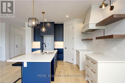 147 Mcleod Street, North Middlesex (Parkhill), ON - Indoor Photo Showing Kitchen With Double Sink With Upgraded Kitchen