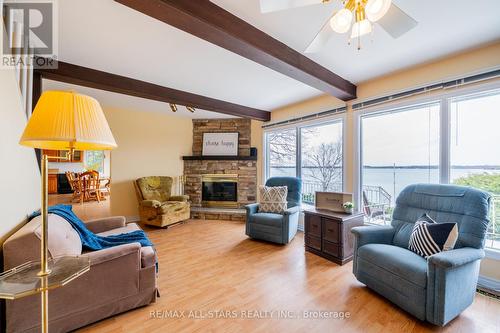 420 Fralicks Beach Road, Scugog, ON - Indoor Photo Showing Living Room With Fireplace