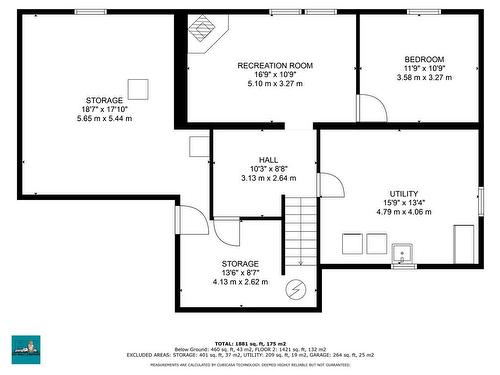Basement Floorplan - 129 James Street, Perth, ON - Other