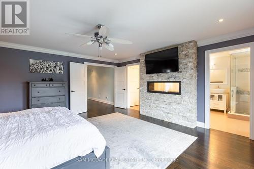 1159 Alexandra Avenue, Mississauga, ON - Indoor Photo Showing Bedroom With Fireplace