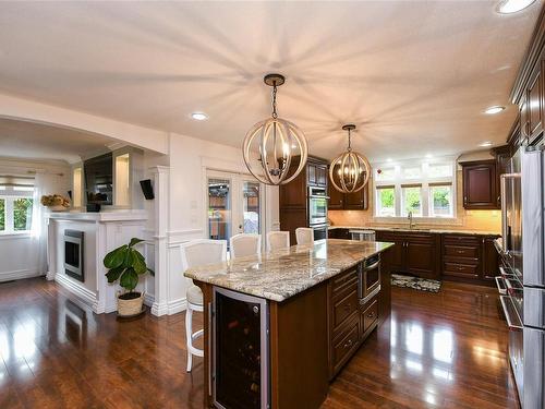 1734 Quatsino Pl, Comox, BC - Indoor Photo Showing Kitchen With Fireplace