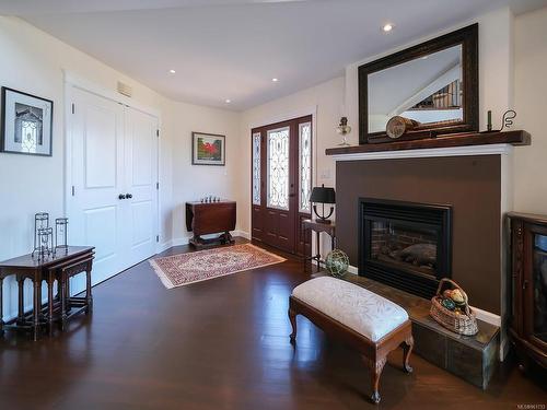 243 North Shore Rd, Lake Cowichan, BC - Indoor Photo Showing Living Room With Fireplace