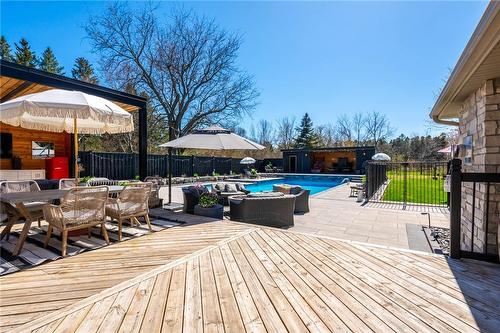 793 Centre Road, Hamilton, ON - Outdoor With Above Ground Pool With Deck Patio Veranda