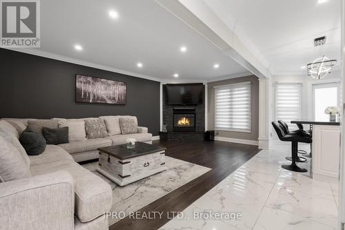 27 Petworth Road, Brampton, ON - Indoor Photo Showing Living Room With Fireplace