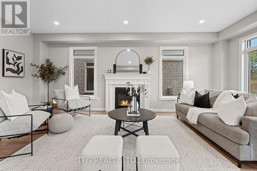 46 Broome Avenue, Clarington, ON - Indoor Photo Showing Living Room With Fireplace