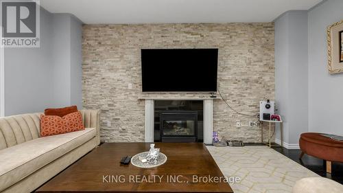 9 Monkton Circle, Brampton, ON - Indoor Photo Showing Living Room With Fireplace