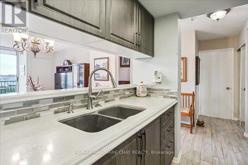807 - 75 Ellen Street, Barrie, ON - Indoor Photo Showing Kitchen With Double Sink