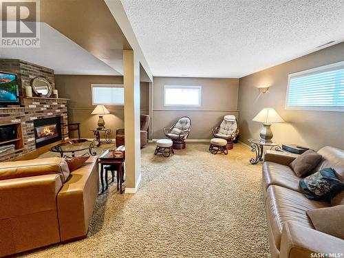 1536 Sibbald Crescent, Prince Albert, SK - Indoor Photo Showing Living Room With Fireplace