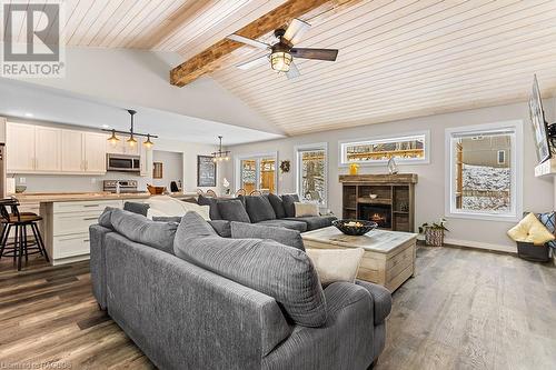 434 D Line, Sauble Beach, ON - Indoor Photo Showing Living Room With Fireplace