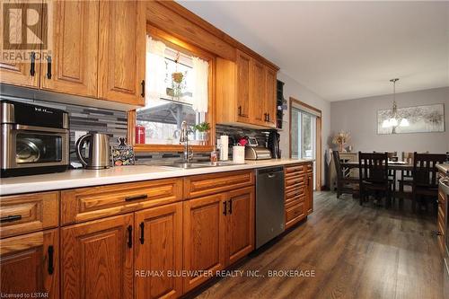 10147 Port Franks Estate Drive, Lambton Shores, ON - Indoor Photo Showing Kitchen With Double Sink