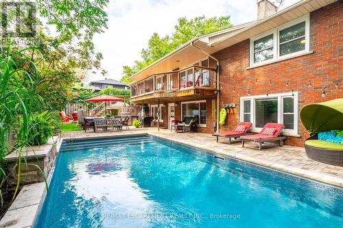 702 King Road, Burlington, ON - Outdoor With In Ground Pool With Deck Patio Veranda With Exterior
