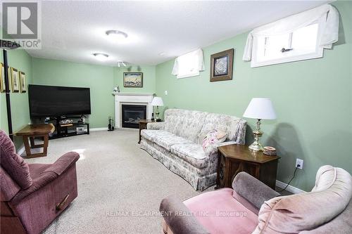 5 Greentrail Drive E, Hamilton, ON - Indoor Photo Showing Living Room With Fireplace