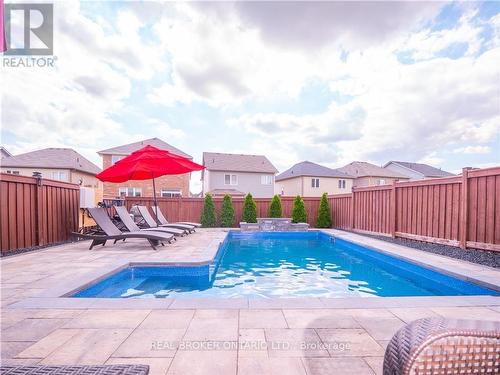 14 Carroll Lane, Brantford, ON - Outdoor With In Ground Pool With Deck Patio Veranda With Backyard