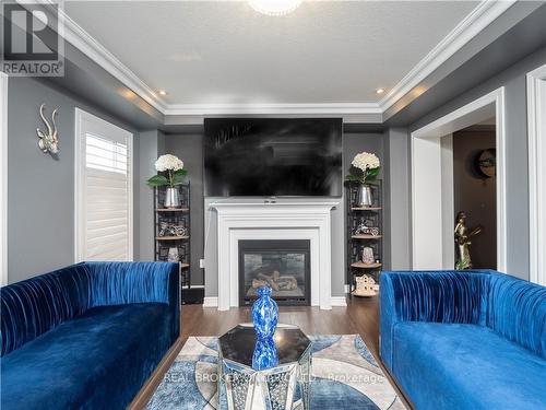 14 Carroll Lane, Brantford, ON - Indoor Photo Showing Living Room With Fireplace